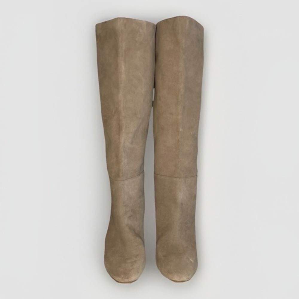Knee Boots Leather Tan Chinese Laundry Tall Suede Boots Heeled 9.5 M Brown - Picture 4 of 11